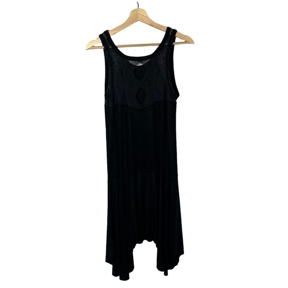 Free People Lace Embossed Polka Dot Asymmetrical Hem Dress S - Picture 3 of 6